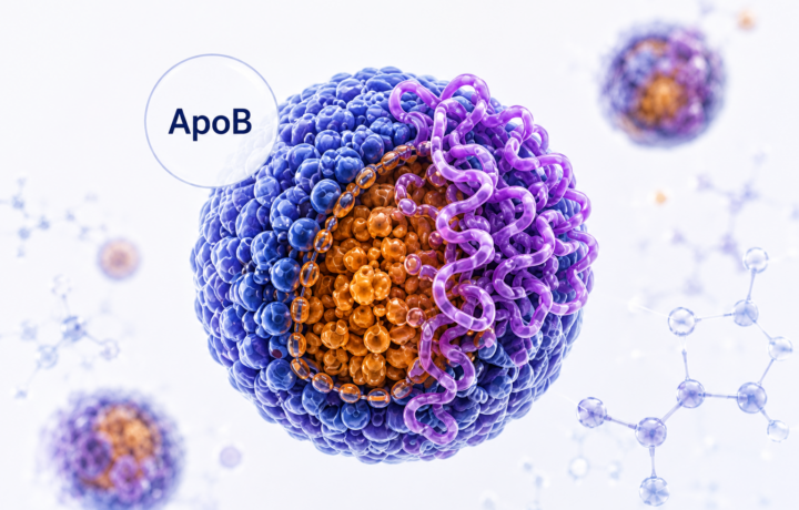 ApoB molekulárna ilustrácia lipoproteínu