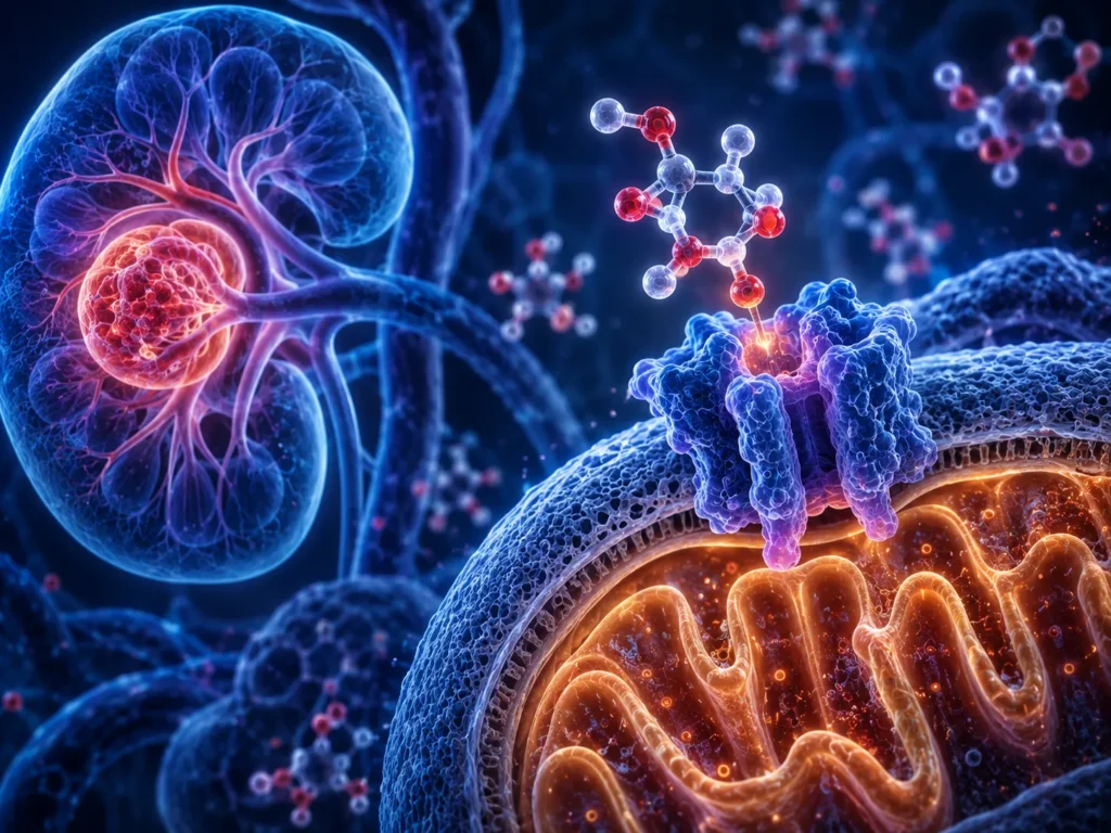 Fruktóza sa v podocytoch priamo viazala na mitochondriálny proteín TOM22